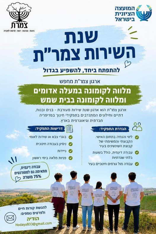 דרוש/ה מורים במעלה אדומים