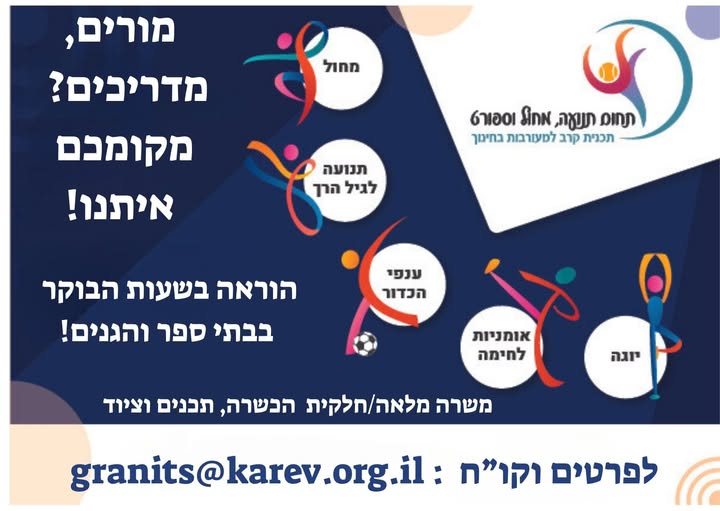 דרושים מורות ומדריכות בבאר שבע