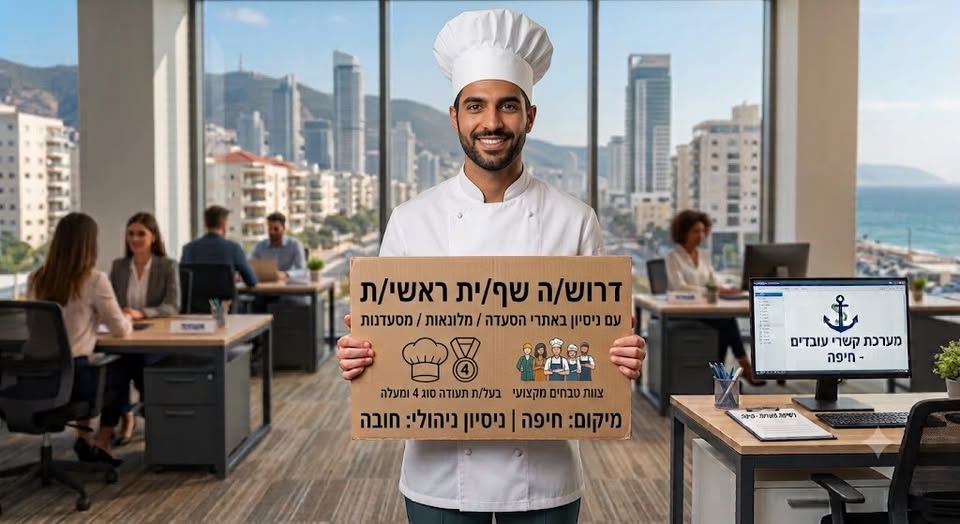 דרוש/ה שף/ית תותח!!! בחיפה