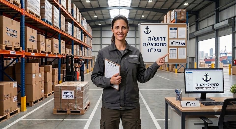 דרוש/ה מחסנאי/ת – ביל״ו בראשון לציון