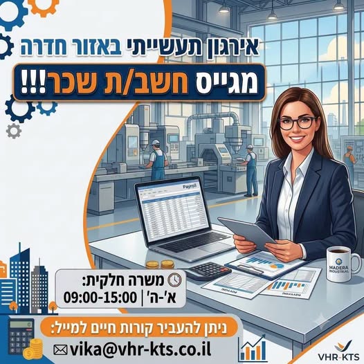 דרוש/ה חשב/ת שכר מנוסה!!! משרה חלקית!!!
