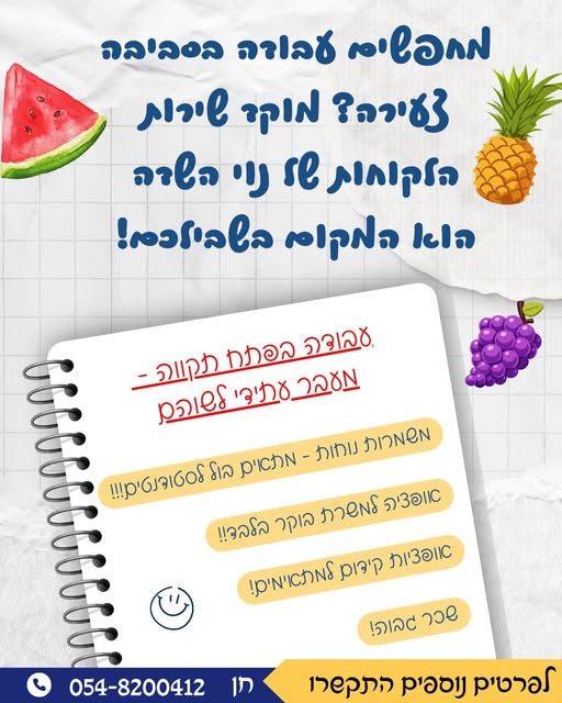 דרוש/ה מוקדן/ית בפתח תקוה