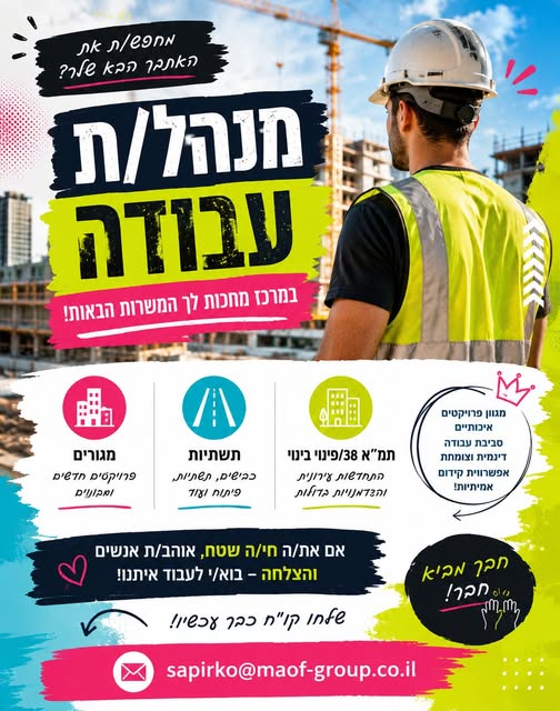 דרוש/ה מנהל/ת צוות בפתח תקוה