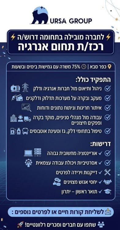 דרוש/ה נציג/ת מוקד בכפר סבא