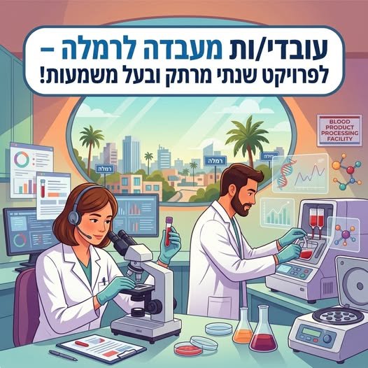 דרושים את האתגר הבא שלכם בעולם המדע והבריאות? הזדמנות מעולה להצטרף לפרויקט שנתי מלהיב ברמלה, המשלב עבודה מעבדתית מדויקת לצד השפעה והצלת חיים, עם תנאי עבודה מצוינים! מה