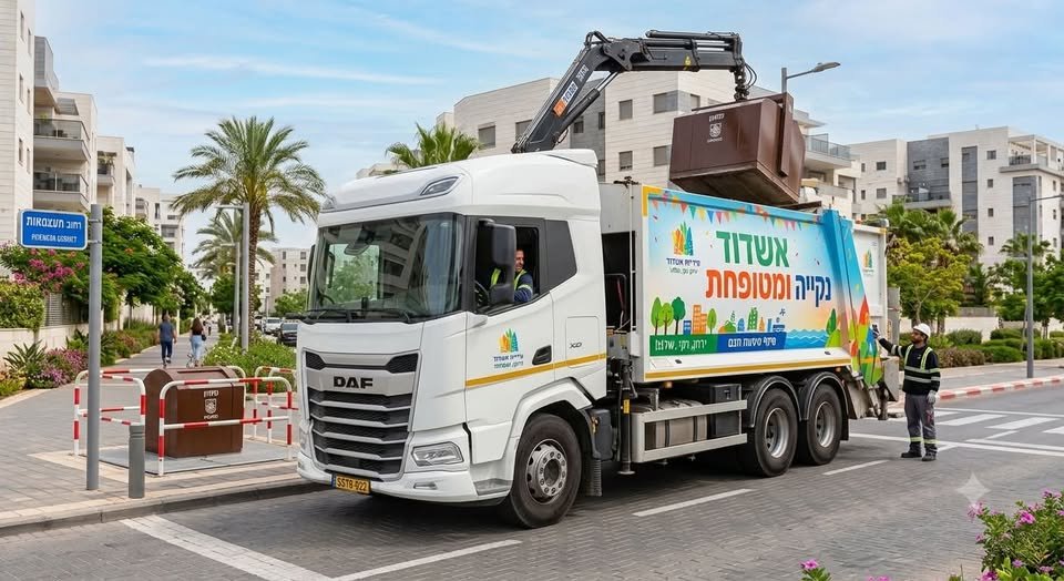 דרוש/ה נהג משאית מעל/עד 15 טון ומנוף אשדוד והסביבה עבודה עם עוזר נהג צמוד העבודה על משאית דחס אשפה עם מנוף לפחים טמונים