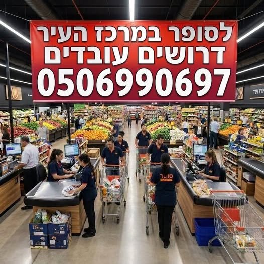 דרוש/ה אתכם ! לרשת מזון בפריסה ארצית גיוס מהיר ל מלקטים - בוקר בלבד קופאי/ת