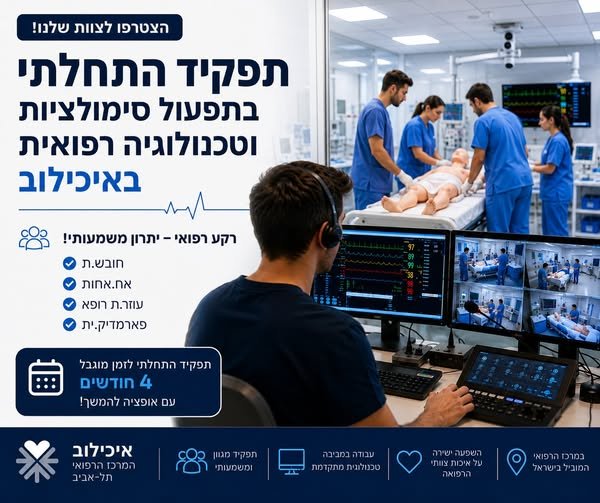 דרוש/ה.ה טכנאי.ת מדריכ.ה טכנולוגי במרכז הסימולציה מ.ט.ס - זמני ל 4 חודשים (עם אופציה) תיאור תפקיד: הפעלת מערכות מחשוב סימולציה - צילום, קול, כלל מערכת המחשוב של המרכז (מסכים, מצלמות, מיקרופונים) ארגון והצבת ריהוט ותפאורה, תפעול תקלות המערכת ופ