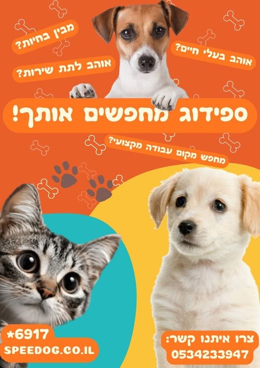 דרוש/ה עובד/ת לספידוג סניף קרית גת למשרה חלקית. בין 5 ל7