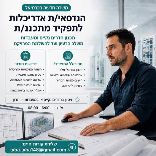 דרוש/ה אדריכל/ית בכרמיאל