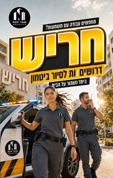 דרושים מאבטחים/ות לסיור ביטחון חריש ! זה הזמן להתגייס ליחידת סיור ביטחון בעיר בחריש, ביחד נשמור על הבית!