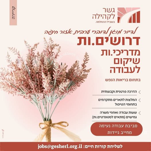 דרוש/ה מדריך/ת שיקום דובר/ת ערבית לאזור חיפה! לארגון 