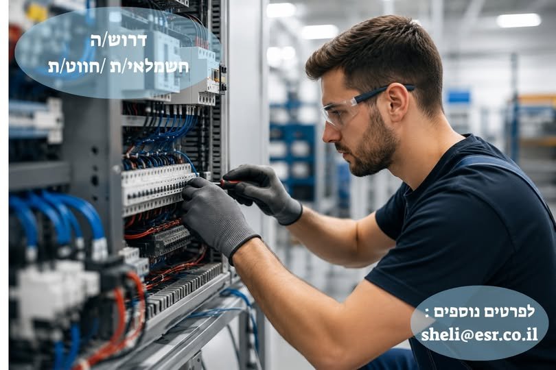דרוש/ה חשמלאי/ת / חווט/ת לרצפת ייצור לחברה טכנולוגית מובילה דרוש/ה חשמלאי/ת / חווט/ת לרצפת ייצור לחברה טכנולוגית מובילה… עוד במרכז