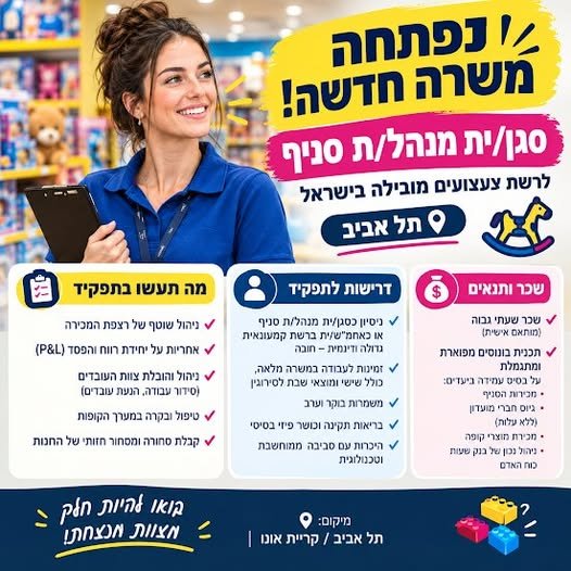 דרוש/ה מוכר/ת בחנות בתל אביב