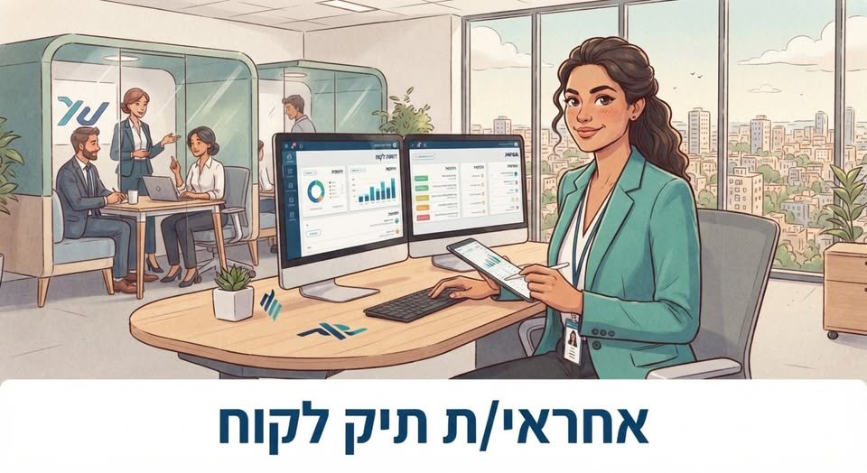 דרוש/ה עבודה בחברה מובילה ומצליחה עם אווירה משפחתית ואיכותית המציעה הזדמנויות קידום בלתי פוסקות – זו ההזדמנות שלכם!! אנחנו מחפשים אחראי/ת תיק לקוח Back Office מקצועי/ת ומסור/ת להצטרף למשפחה שלנו בפתח תקווה. מה מחכה לכם בתפקיד? עבודה שוטפת מ
