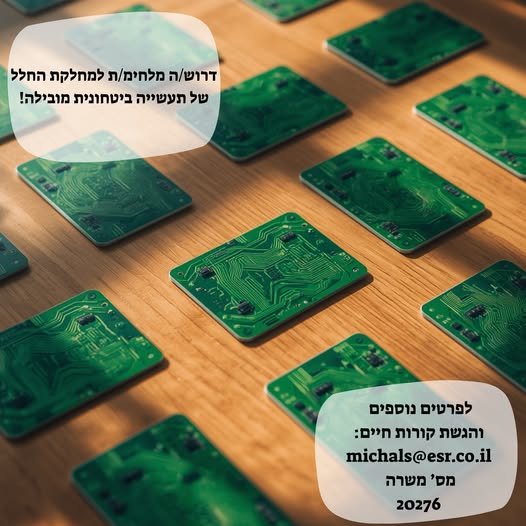 דרוש/ה מלחימ/ת למחלקת החלל של תעשייה ביטחונית מובילה!** הזדמנות נדירה להשתלב בעשייה פורצת דרך בתחום החלל והטכנולוגיה הביטחונית! **מיקום:** אזור המרכז **סביבת עבודה:** חדר נקי מתקדם ובתנאים מעולים מה אנחנו מחפשים? ניסיון של לפחות 5 שנים בהלח