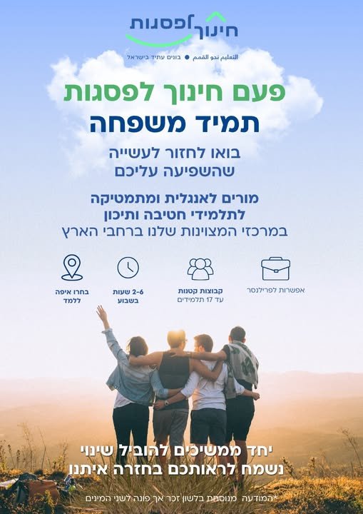 דרוש/ה מורים.ות מקצועיים.ות! לחטיבות הביניים ולתיכונים מתמטיקה ואנגלית פריסה ארצית אם אתם.ן אוהבים.ות ללמד, להשפיע ולעזור לתלמידים להגיע להישגים – נשמח להכיר! בקרית גת