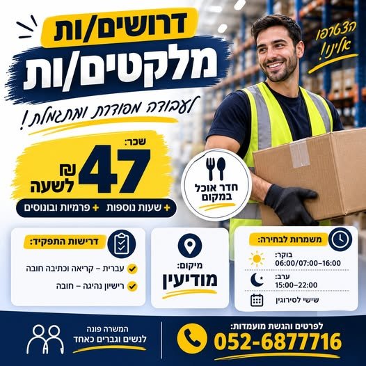 דרושים מלקטים/ות 47 במודיעין