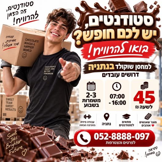 דרושים עובדים בנתניה