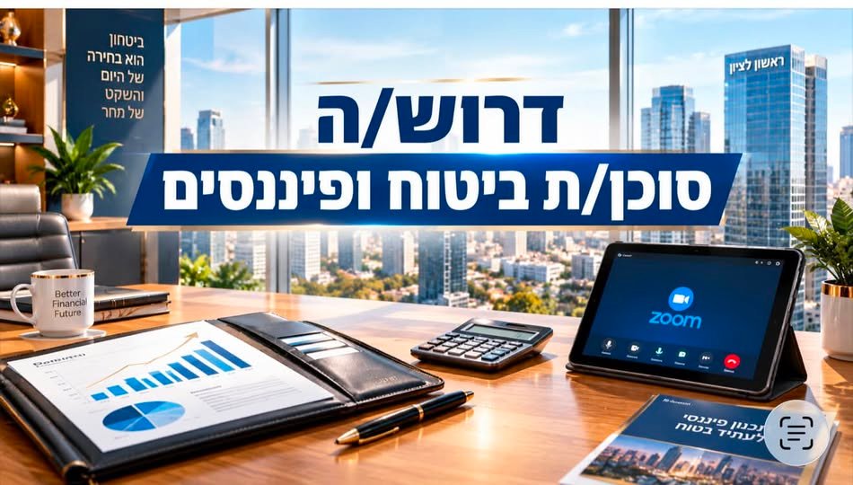 דרוש/ה סוכן או סוכנת ביטוח ופיננסים בראשון לציון