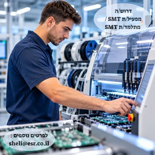 דרוש/ה מפעיל/ת SMT / מתלמד/ת SMT מחפשים הזדמנות להשתלב בעולם האלקטרוניקה ולרכוש מקצוע טכנולוגי בנתניה