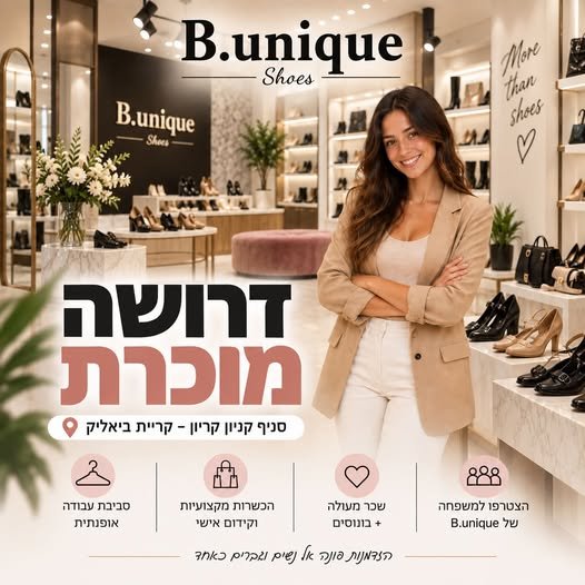 דרוש/ה מוכר/ת בחנות בקריית ביאליק