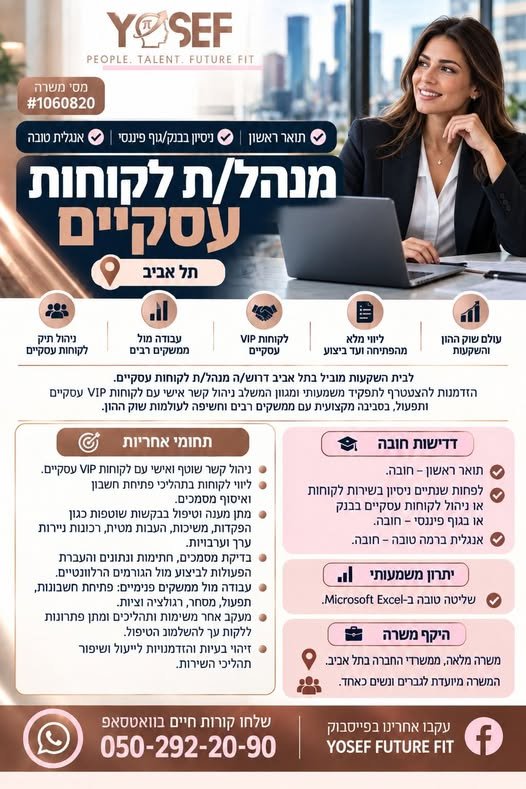 דרוש/ה מנהל מותג ומוצר בנתניה
