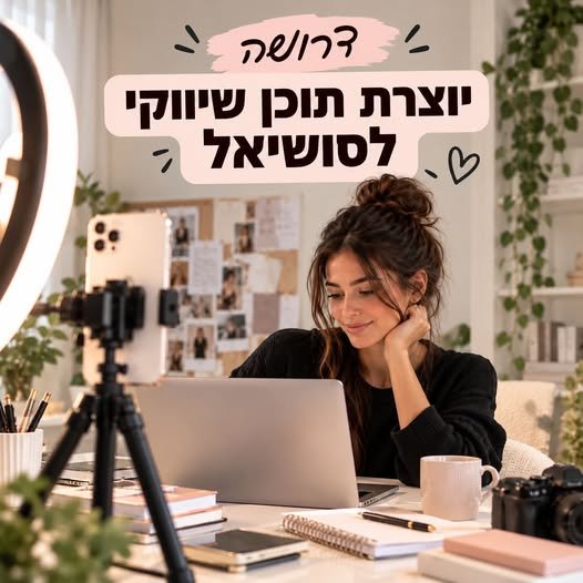 דרוש/ה **יוצרת תוכן שיווקי לסושיאל** אם את חיה ונושמת סושיאל, יודעת לזהות מה עוצר את הגלילה ולהפוך מוצר לסרטון שאנשים באמת רוצים לראות — אנחנו מחפשים אותך מה בעבודה מרחוק