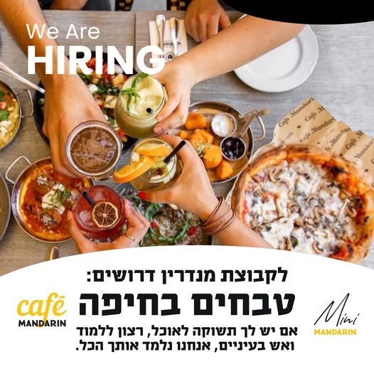 דרושים טבחים שרוצים לעבוד איתנו בקבוצה חיפאית ותיקה ומנוסה, לגעת בחומרי הגלם הכי טובים שיש ולהתפתח איתנו יחד בחיפה