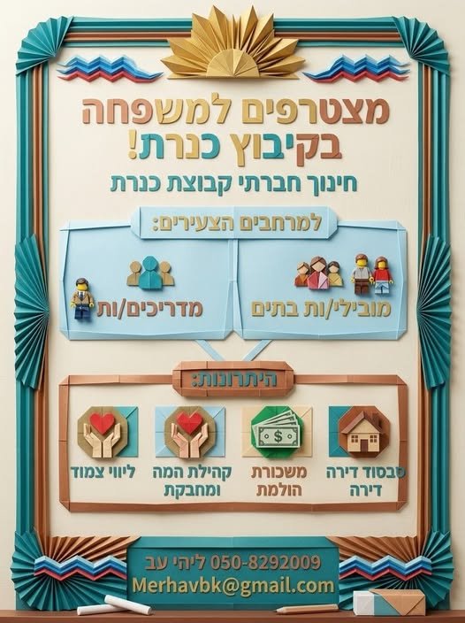 דרוש/ה מדריכים בכנרת