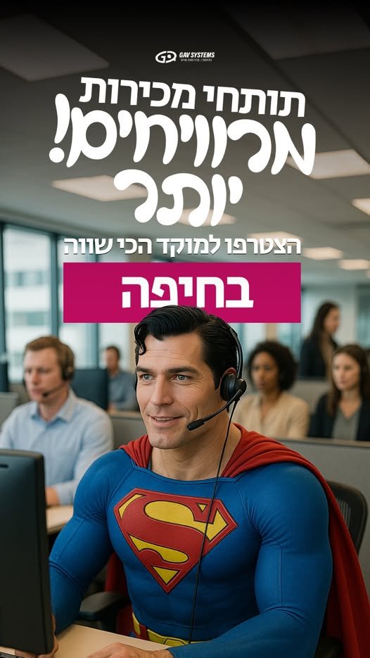 דרוש/ה נציג/ת מכירות טלפוני/ת יצירת קשר עם לקוחות שהתעניינו בשירות ניהול שיחה מכירתית והנעה להמשך התהליך בונוסים מתגמלים על הצלחות עבודה בשעות הבוקר – 08:00–17:00 חיפה מחפשים אנשים עם אנרגיה, כושר שכנוע ורעב להצליח