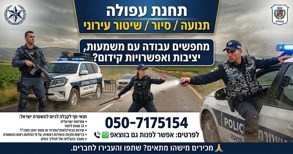 דרוש/ה יציבות ואפשרויות קידום בעפולה