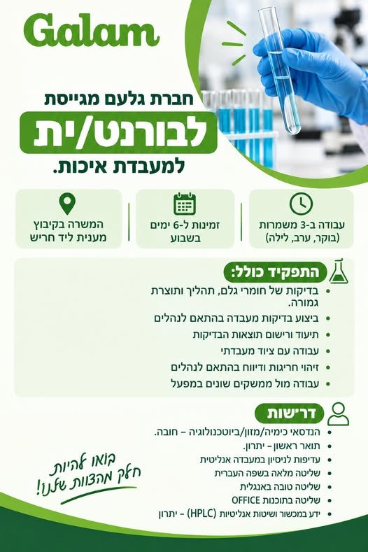 דרוש/ה אקדמאי/ת בחריש