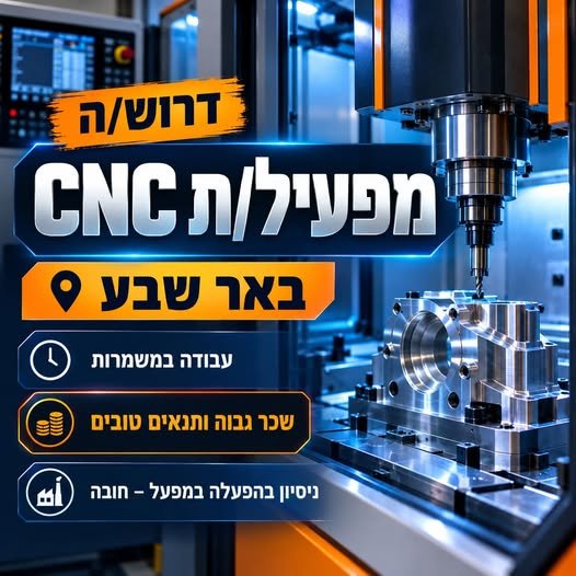 דרוש/ה מפעיל/ת CNC בבאר שבע