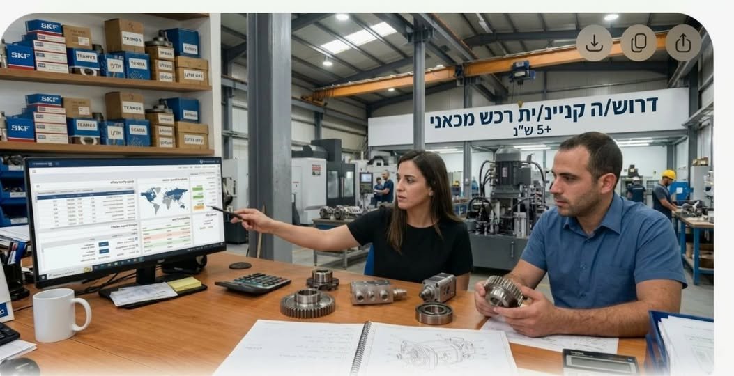 דרוש/ה קניין/ית רכש מכאני לעבודה בארץ ומול חו