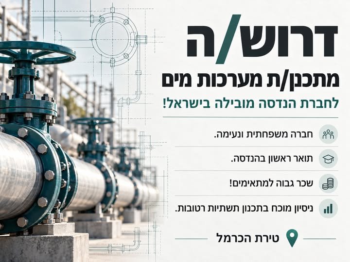 דרוש/ה מתכנן/ת בטירת הכרמל