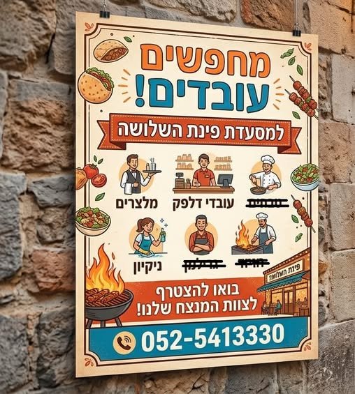 דרוש/ה מלצרים ואיכותיים בתל אביב