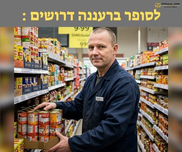 דרושים קופאי/ת ראשית, עובד/ת לאיסוף עגלות ברעננה