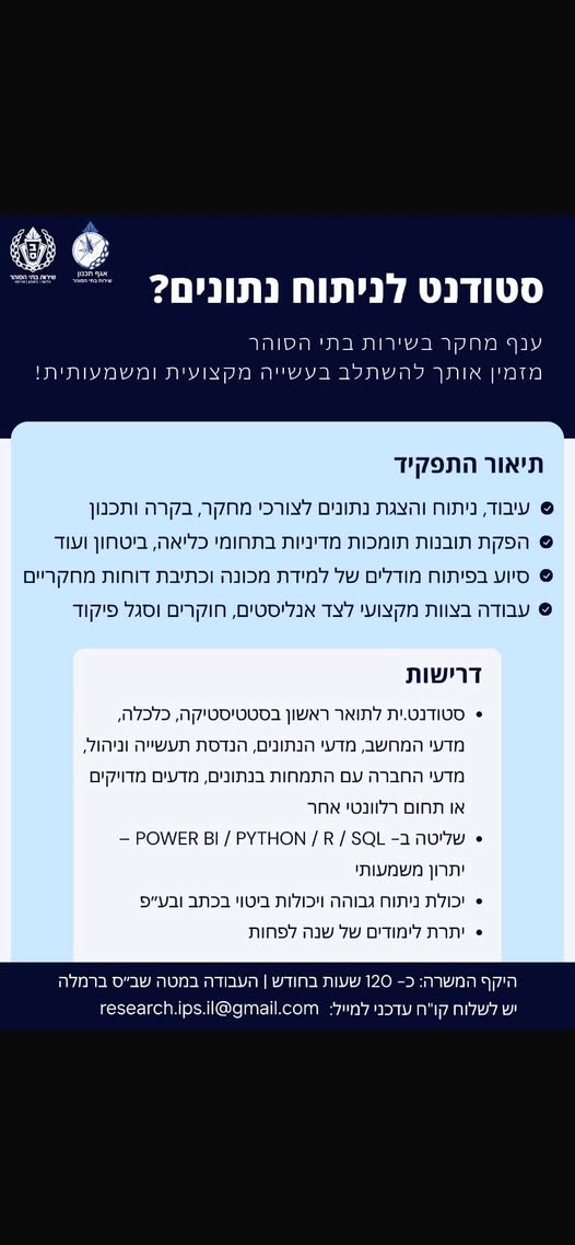 דרוש Machine Learning Engineer ברמלה